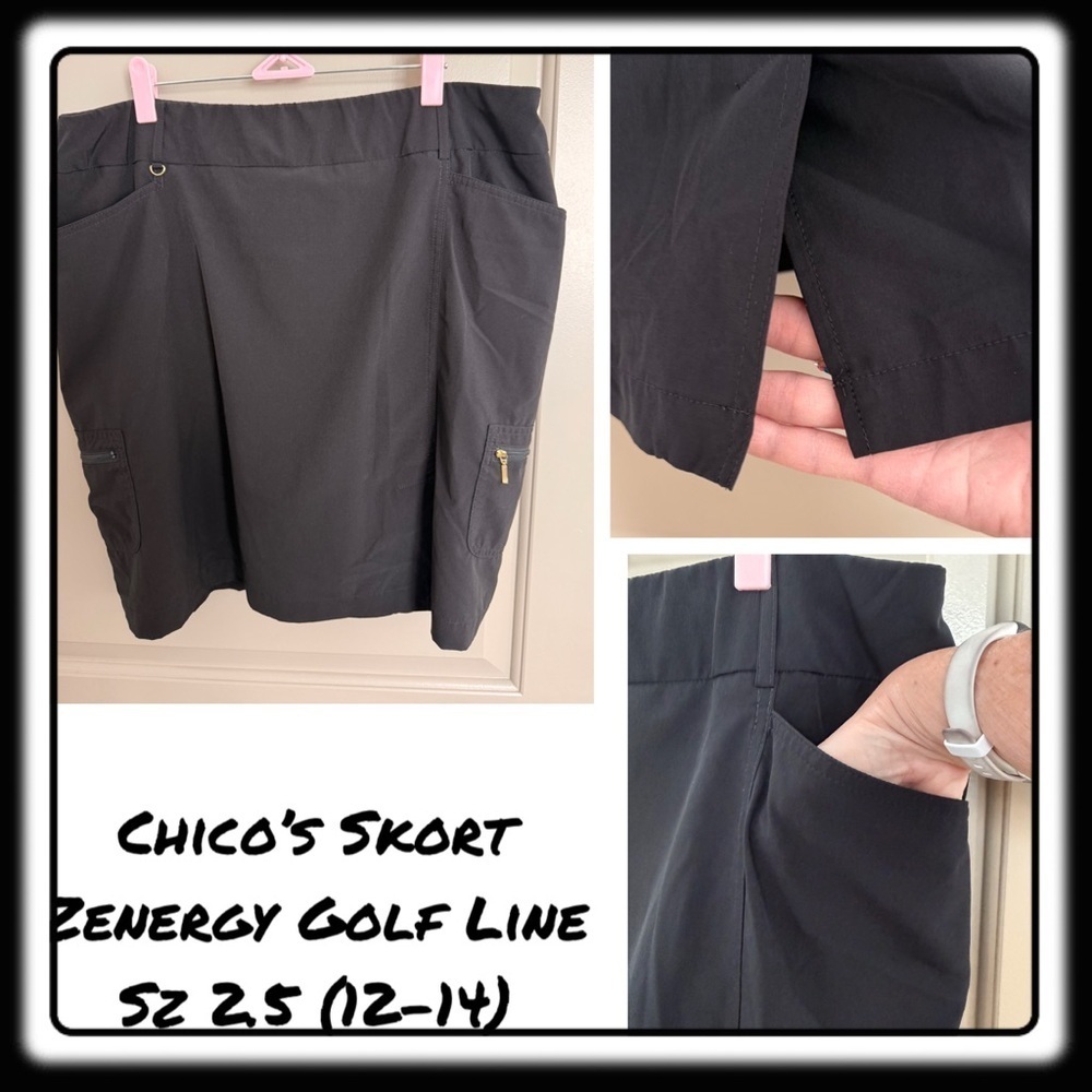 NWT Chicos Zenergy Skort Size 2.5 (equiv 12-14). Golf / tennis / pickleball